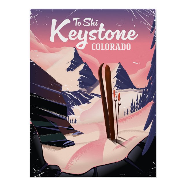 Poster Keystone to ski (Devant)