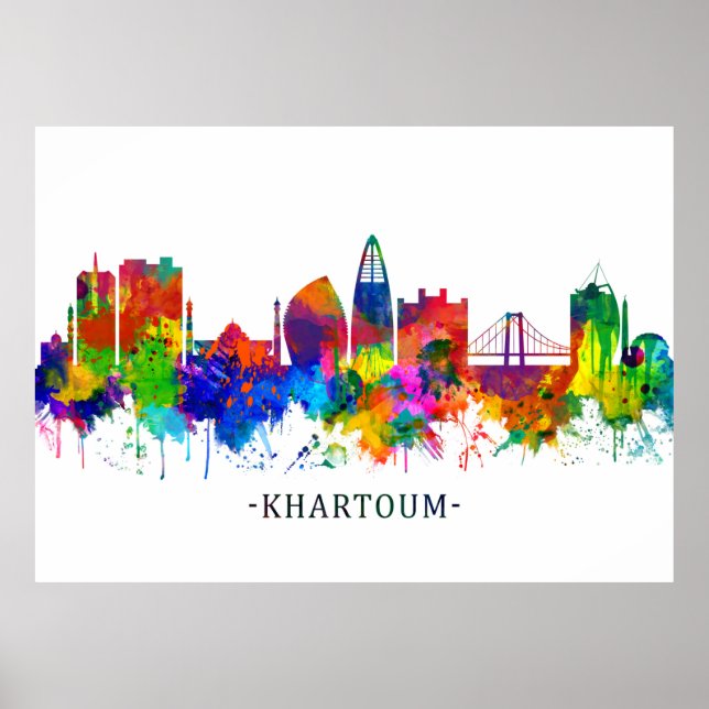 Poster Khartoum Sudan Skyline (Devant)