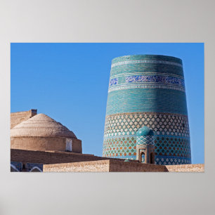 Poster Khiva, Ouzbékistan - Minaret Islam Khodja