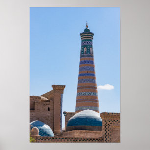 Poster Khiva, Ouzbékistan - Minaret Islam Khodja