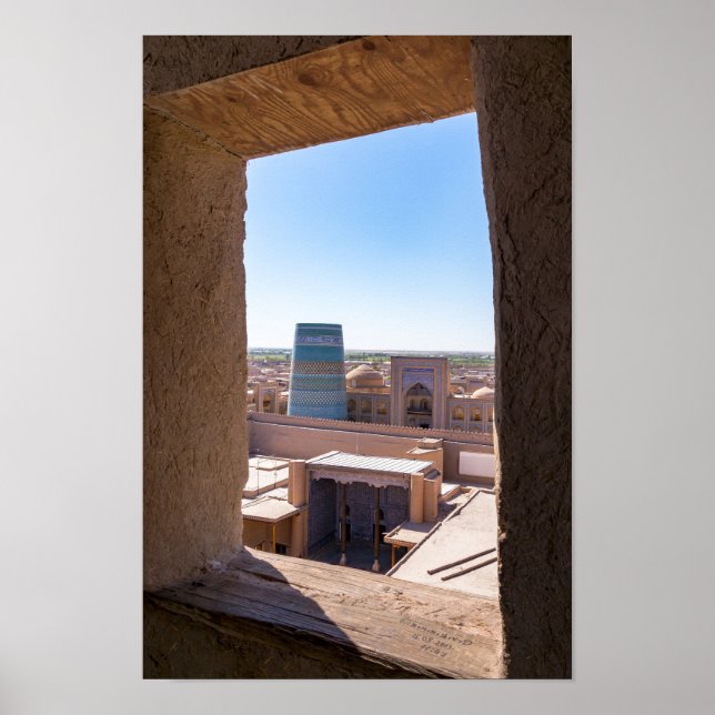 Poster Khiva, Ouzbékistan - Minaret mineure de Kalta (Devant)
