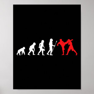 Poster Kick-boxer Développement de la formation au combat