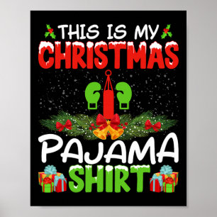 Poster Kickboxer Kickboxing Xmas Chemise de Pyjama Noël H