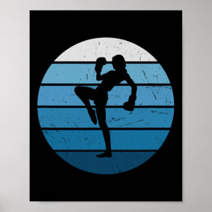 Poster Kickboxeuse Boxe anglaise Kickboxing Boxe masculin