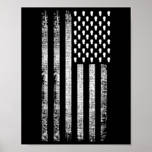 Poster Kickboxing Drapeau Américain 