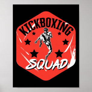 Poster Kickboxing Équipe de kickboxing vintage
