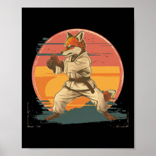 Poster Kickboxing Fox Arts Martiaux Karaté Jiu-jitsu Mma