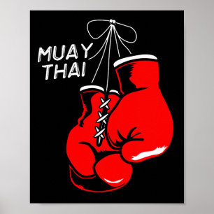 Poster Kickboxing Thai Boxing Muay Gants Thai
