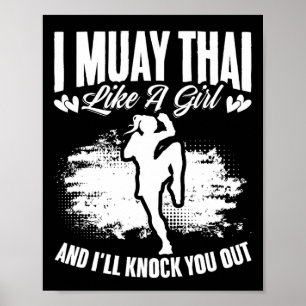 Poster Kickboxing Thaïlande Mma Boxe Thaïlandaise Muay Th