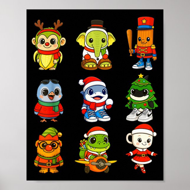 Poster Kid Brainrot Pajama Christmas 2025 Holiday Los Dic (Devant)