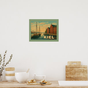 Poster Kiel Allemagne Art de Ville