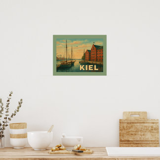 Poster Kiel Allemagne Art de Ville