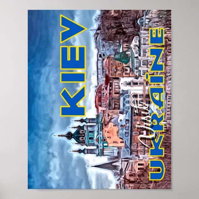 Poster Kiev, Visite Ukraine (Devant)