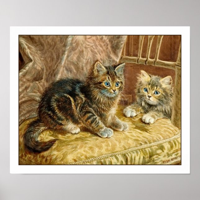 Poster Kiitten Imprimer : Chats Kitty Vintages (Devant)