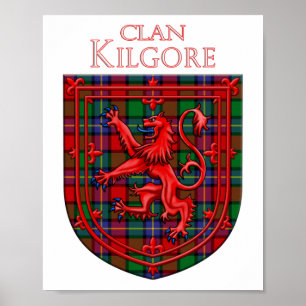 Poster Kilgore Tartan Scottish Plaid Lion Rampant