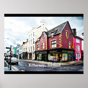 Poster Killarney, Irlande vue sur la rue