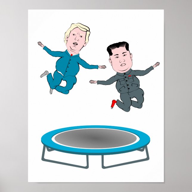 Poster Kim Jong Un et le président Trump (Devant)
