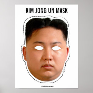 Poster Kim Jong Un Masque