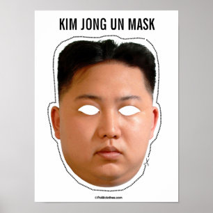 Poster Kim Jong Un Masque