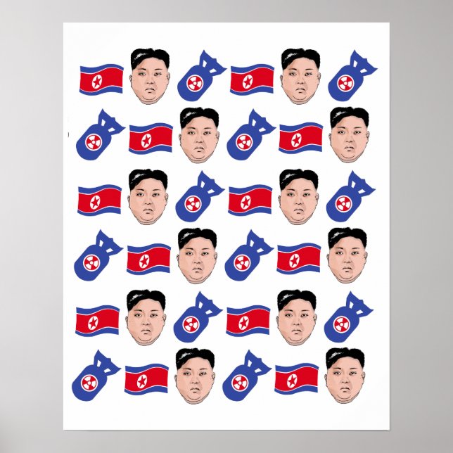 Poster Kim Jong Un Motif - (Devant)