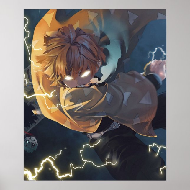 Poster Kimetsu no Yaiba Cool Zenitsu (Devant)
