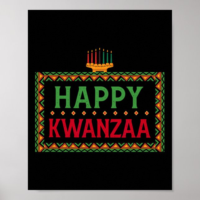 Poster Kinara Sept Bougies Principes De Kwanzaa Happy K (Devant)