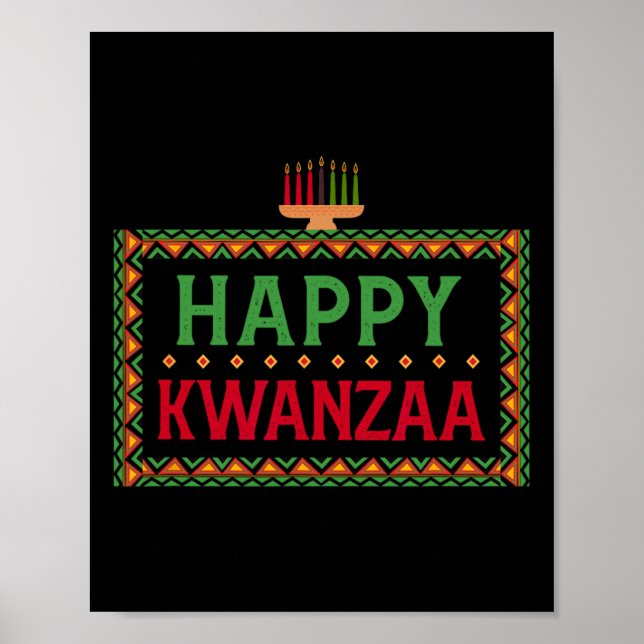 Poster Kinara Sept Bougies Principes De Kwanzaa Happy K (Devant)