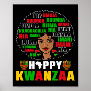 Poster Kinara Sept Principes Afrique-Amérique Kwanzaa A