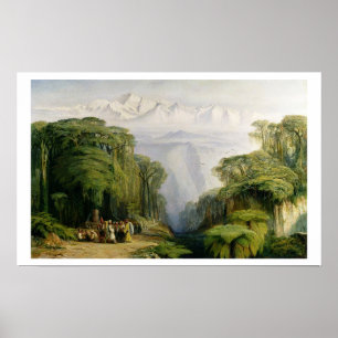 Poster Kinchinjunga de Darjeeling, 1879 (huile sur la