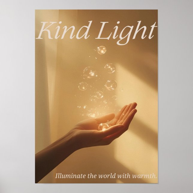 Poster Kind Light — Illuminate the world with warmt (Devant)