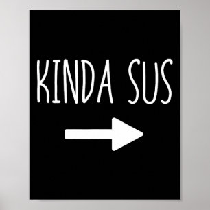 Poster Kinda Sus Arrow Jeu Mème Correspondant Halloween C