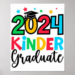 Poster Kinder Graduate Kindergarten 2024 Cadeaux d'études