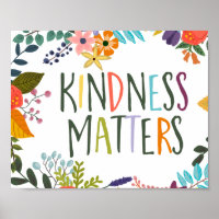 Kindness Matters, Kind citations, Boho floral oran