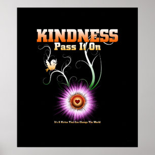 Poster KINDNESS - Passez-Le Sur L'Affiche D'Archivage
