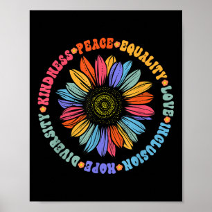 Poster Kindness Peace Equality Love Hope Diversity Human