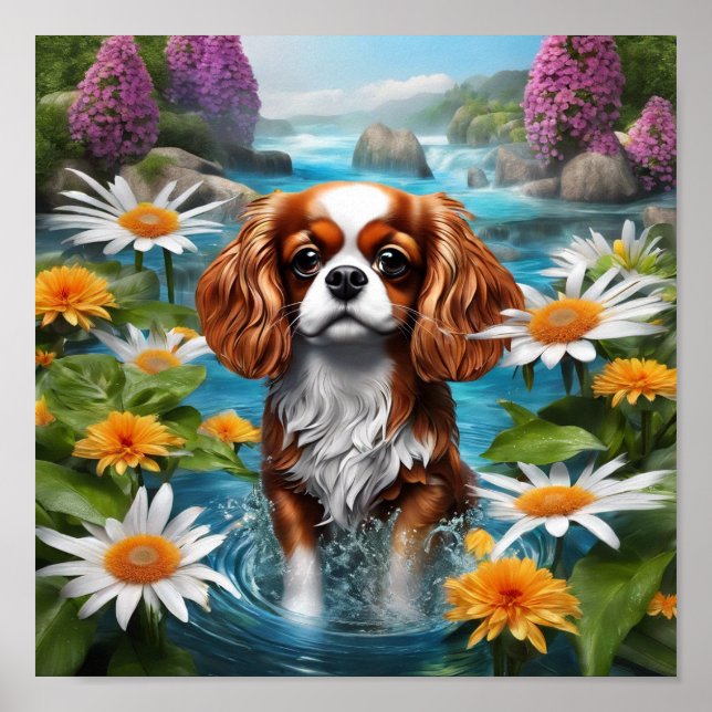 Poster King Charles Cavalier (Devant)
