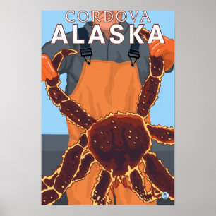 Poster King Crab Fisherman - Cordova, Alaska