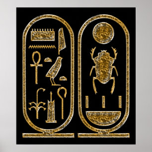 Poster King Tut Hiéroglyphes Imprimer