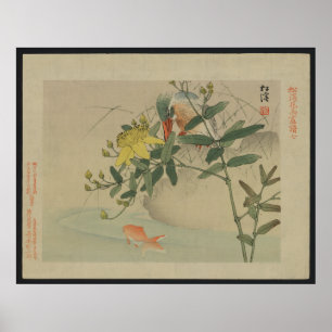 Poster Kingfisher - Japanese Print