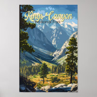 Kings Canyon National Park Illustration Art de voy