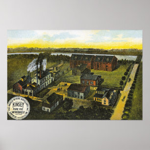 Poster Kinsey Distillerie Whiskey Linfield PA
