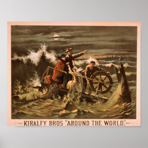 Poster Kiralfy Bros Theatrical "autour de monde"