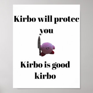 Poster Kirby avec un couteau