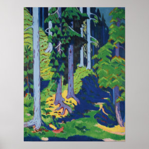 Poster Kirchner - Intérieur de la forêt