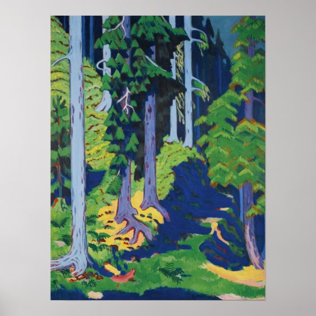 Poster Kirchner - Intérieur de la forêt (Devant)