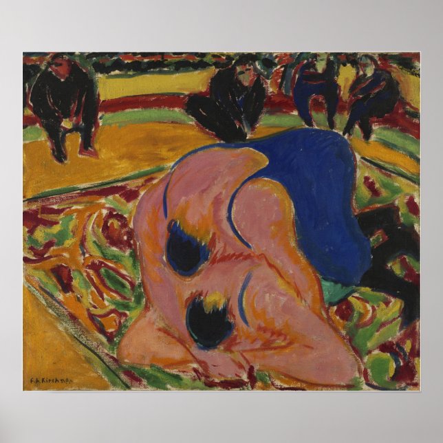 Poster Kirchner - Lutteurs Dans Un Cirque (Devant)