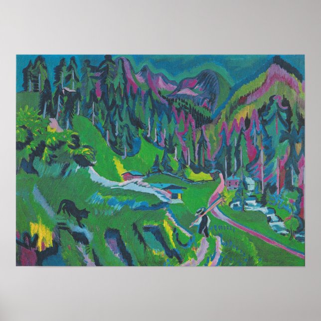 Poster Kirchner - Paysage Sertigtal (Devant)