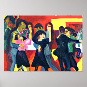Poster Kirchner - Thé de tango; peinture d'Ernst Kirchner