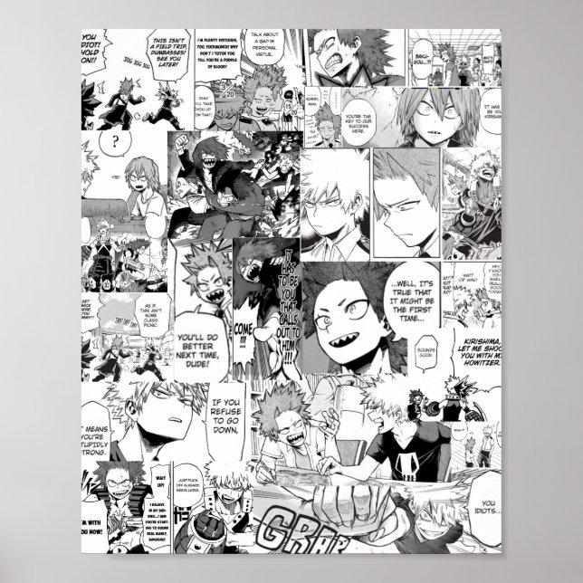 Poster Kiribaku Manga Collage (Devant)