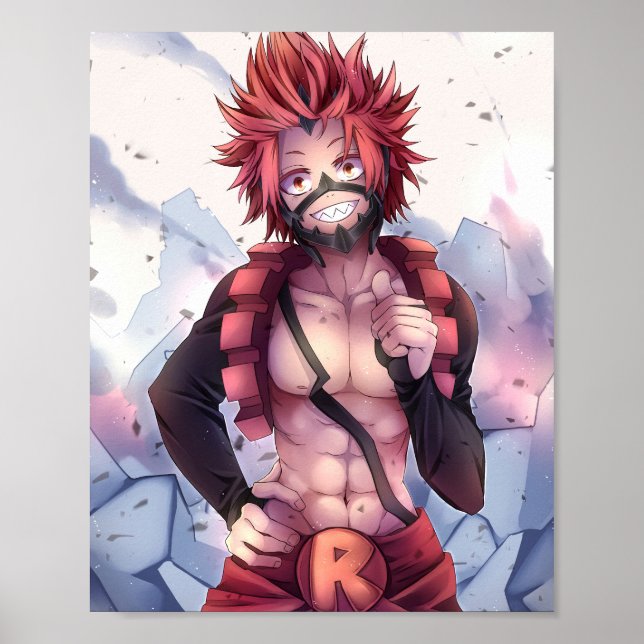 Poster Kirishima Eijiro - BNHA (Devant)